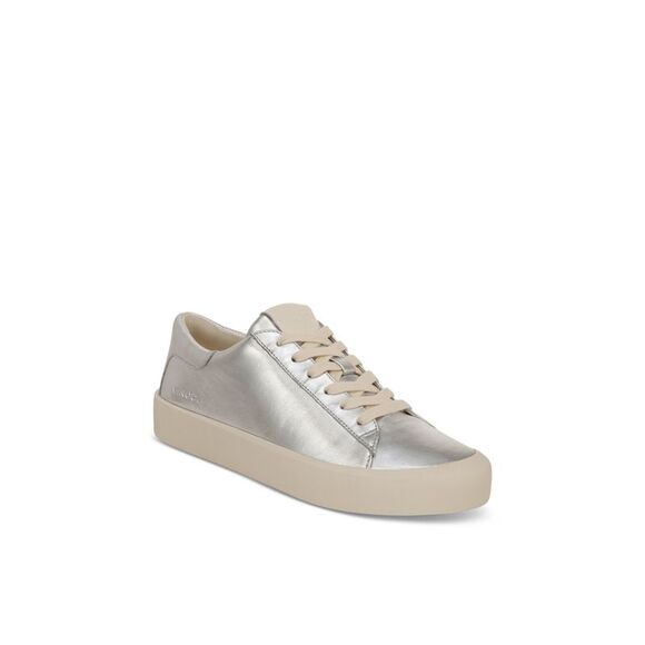 VINCE. Womens Silver Debossed Lightweight Gabi Platform Sneakers Shoes 5.5 M